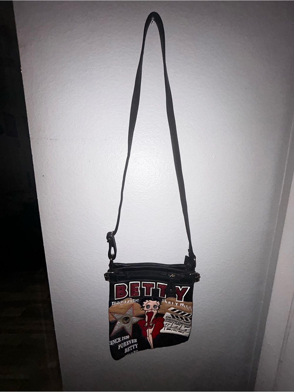 Betty Boop Black and Red Shoulder Crossbody Bag